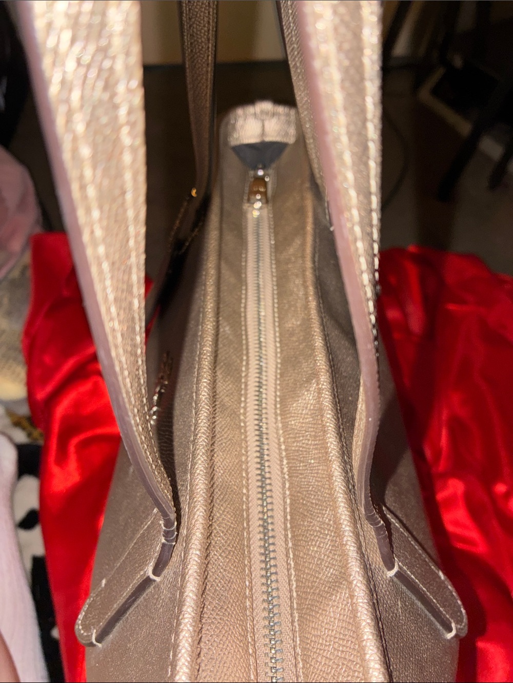 Coach Metallic Rose Gold Tote - Picture 11 of 15
